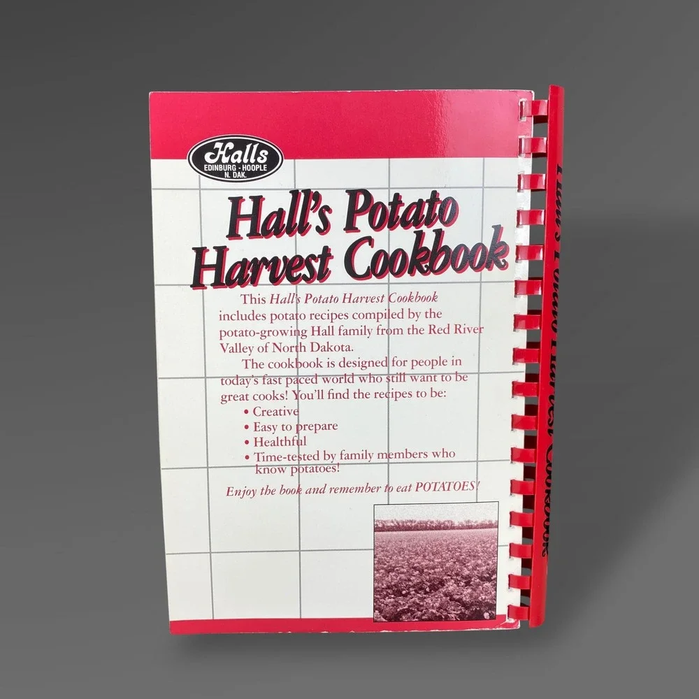 Hall's‎ Potato Harvest Cookbook 1993 Red River Valley ND Farm Spiral Coil